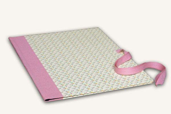 Folder cardboard, feminine, pink flowers